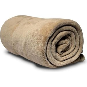 Couverture Couverture LORENZO beige 150x200cm Plaid Plaid Polyester motif en relief
