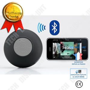 Accessoire téléphonie pour voiture GENERIQUE Enceinte Waterproof Bluetooth  pour Smartphone Ventouse Haut-Parleur Micro Douche Petite (BLANC)