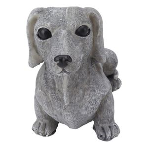 STATUE - STATUETTE Statue de chien de jardin en résine de 16,2 cm, sc