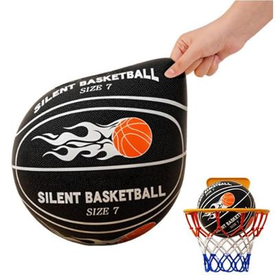 Ballon De Basket Silencieux En Mousse Taille 7 (24 Cm) - Léger, Pour Entraînement En Intérieur, Enfants Et Adultes
