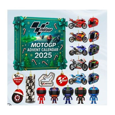 Calendrier Avent Moto Cross Calendrier De L'Avent 2025 Motocross - 24 Jours Avec Mini Motos, Figurines, Décorations Acrylique 2D