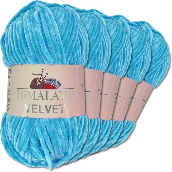 Lot De 5 Pelotes Laine Coton Brillant Phil Star Bleu Et Argent - Fil Pour Tricot Crochet