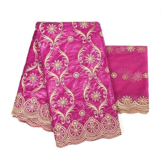 Rose rouge bazin riche getzner avec perles 2020 Nouvelle arriv e