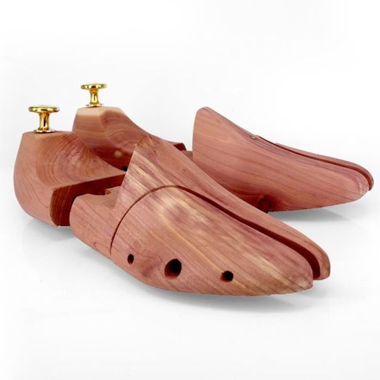 Embauchoirs En Cèdre Rouge Pour Chaussures Homme - Lot De 2 Paires, Réglables, Absorbe L'humidité Et Les Odeurs