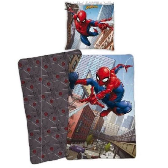 Parure de lit Spiderman 140x200 - Housse de Couette Spiderman + 1 Housse d' oreiller 63 x 63-100% Coton (E Parure de lit Spiderman 140x200 - Housse de Couette Spiderman + 1 Housse d' oreiller 63 x 63-100% Coton (E