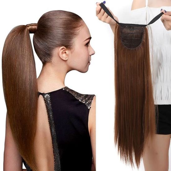 22" Queue de Cheval Postiche Extension de Cheveux (Attachée par bandeau