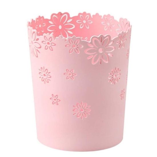 Corbeille à papier en plastique creux en forme de fleur sans couvercle (rosemini)