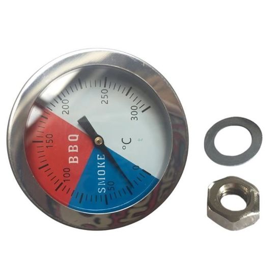 Thermomètre Four Grand Cadran Inox - Double échelle 50-300°C / 100-600°F - Lecture Facile, Sans Pile - Pour Fours Gaz, électriques, à Air