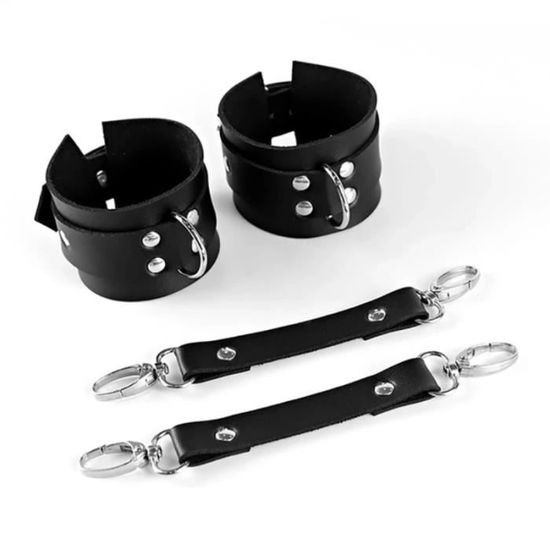 Ceinture De Cuisse Noire Avec Menottes - Style Punk Gothique, Lingerie Cuir PU Réglable, Accessoire Porte-Jarretelles Sexy