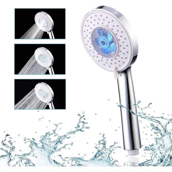 Pommeau De Douche Haute Pression Avec Flexible 150 Cm Et 4 Filtres - Économe Et Mat, Argenté