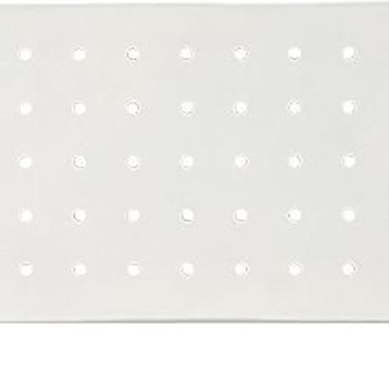 Étagère De Bureau Avec Panneau Perforé - Rangement Organisé Pour Salon, Bureau, Atelier - Blanc, 95x98 Cm