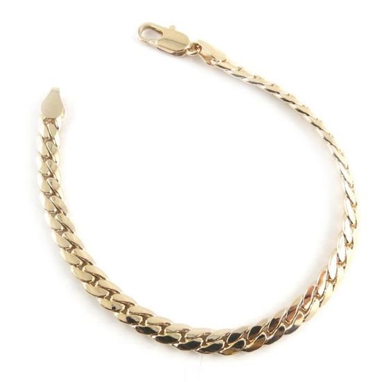 Bracelet Ancienne Maille Anglaise En Plaqué or Poinçonné
