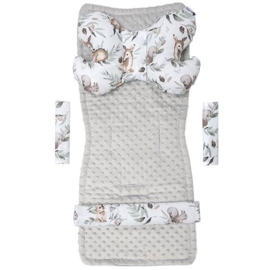 Coussin De Siège Poussette Respirant En Mousse à Mémoire De Forme - Tapis Universel Confortable Et Pliable Gris Clair Tokaneit