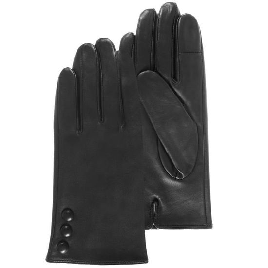 Gants isotoner homme ultra chaud respirant cuir noir discount