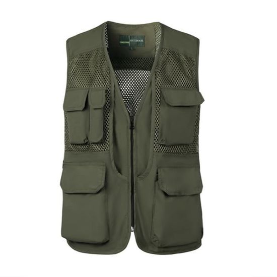 Gilet De Pêche OlympinA Homme - Taille S - 14 Poches - Gris - Occasion
