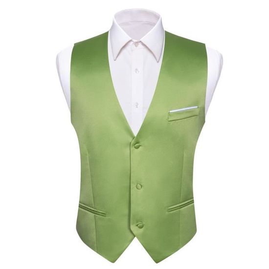 Gilet De Costume Pour Hommes Sans Manches - Gilet Business Col V, Idéal Mariage, Fêtes Et Bureau
