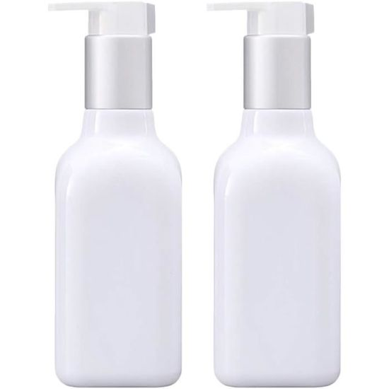 Lot De 2 Flacons Pompe Airless Argentés 50 Ml MAGICLULU – Pour Cosmétiques, Voyages – Protège De L'air – Plastique Transparent