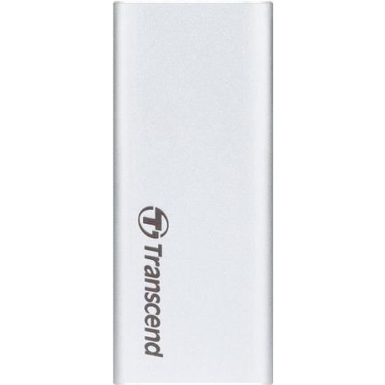 TRANSCEND Disque SSD ESD240C - 120 Go - Externe - M.2 - USB 3.1 Gen 2 (USB-C connecteur) - Argent