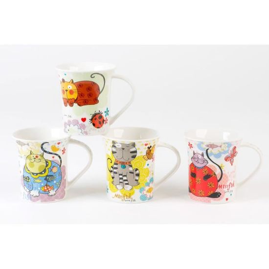 TREND'UP MUG MATOU PORCELAINE 30 CL ASSORTIS Cdiscount Maison