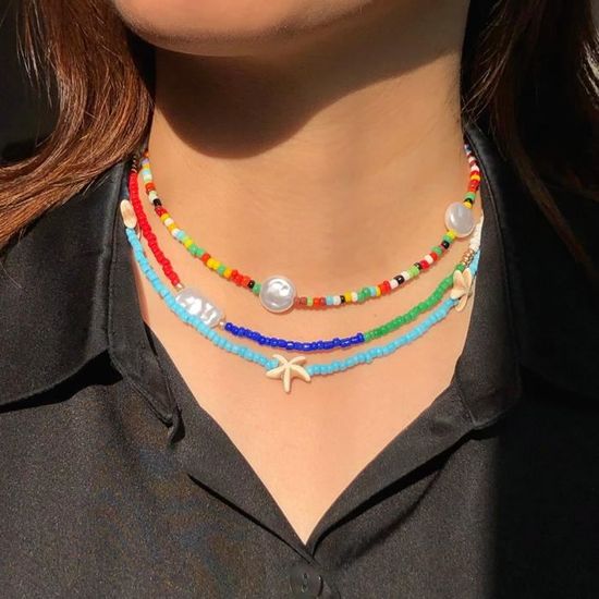 Collier Mammaire Showman Design Sud-ouest Crème Coton Collier