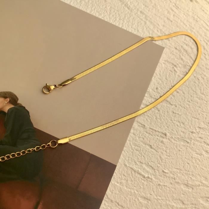 Collier Ras Du Cou Plaque Or 8