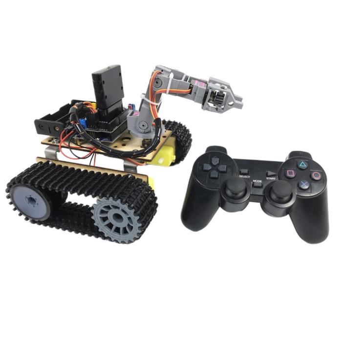 Robot Télécommande Bras DIY Assemblé 4-Dof PS2 Acrylique Poignée pour Arduino d'Apprentissage