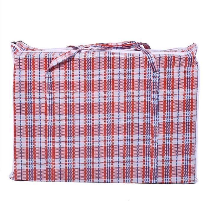 Rangement Vêtements Grande Capacité Sac Cabas Multi-usages À Fermeture Zippée - ROUGE