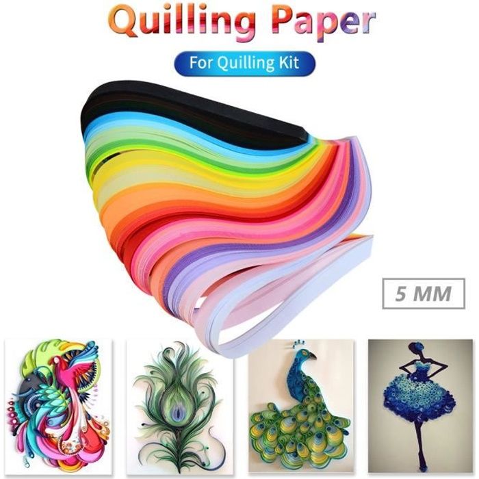 260PCS 26 couleurs Quilling bandes papier Quilling 5mm pour Quilling Kit Noarlall127