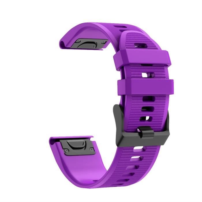 bracelet de montre vendu seul Bracelet de montre en silicone à libération rapide pour Garmin Fenix 6X - Fenix 6XPro