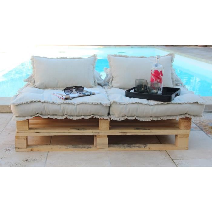 Coussin D'exterieur - Coussin De Bain De Soleil - Coussin De Chaise De Jardin - MATELAS et COUSSINS DE CANAPE NATURE