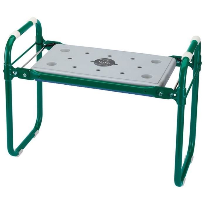 P160 Draper Tools Siege/Agenouilloir pliant de jardin, Fer Vert 64970