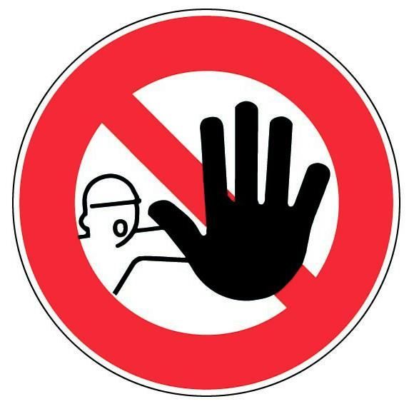 Panneau Interdit de franchir le signal - Rigide Ø300mm - 4061474