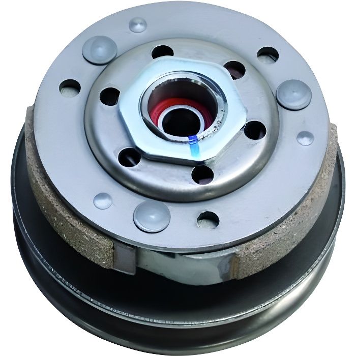 Embrayage scoot adaptable mbk 50 booster, stunt-yamaha 50 bws, slider -diam 105- avec poulie -p2r-