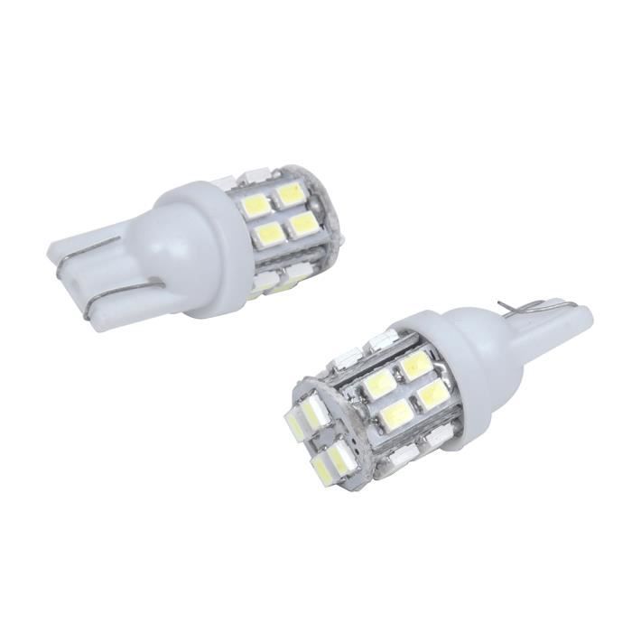 2x T10 501 W5W Veilleuse 20 LED 1210 SMD Blanc Xenon Voiture Ampoule Lampe lumiere