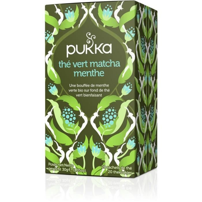 Pukka Ayurvédique Thé Vert Matcha à la Menthe 20 sachets
