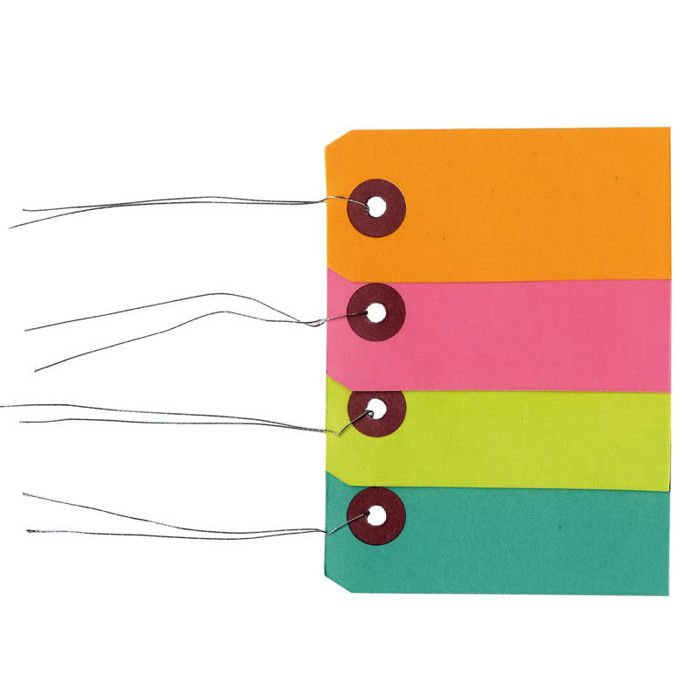 ARTEMIO 40 étiquettes en papier avec fil métal