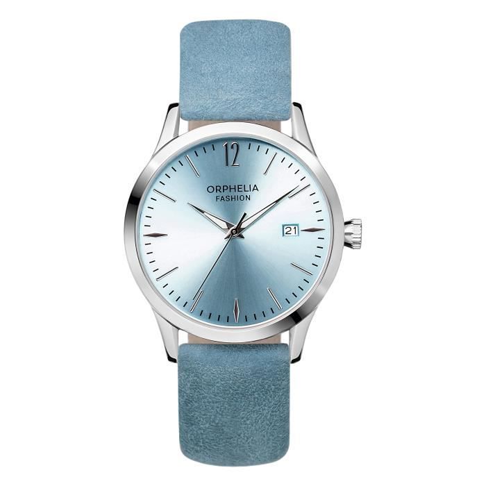 Orphelia Fashion - Montre Femmes - Quartz - Analogique - Bracelet en Cuir - Bleu - OF714819