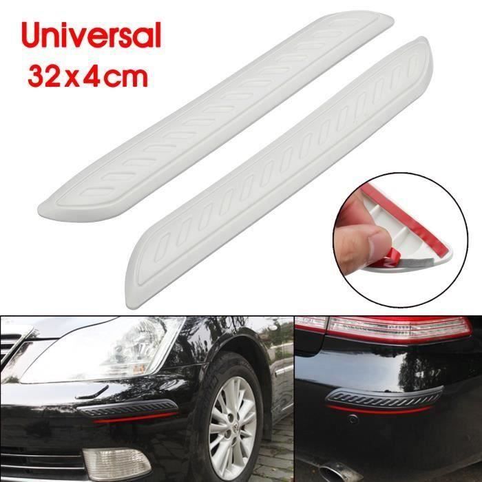 2Pcs Voiture Universel Avant Pare-chocs Arrière Coin Protecteur Protège-lèvre Garniture Blanc Bo44278