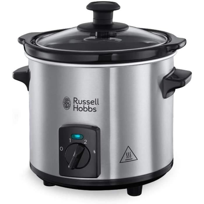 Russell Hobbs Mijoteur Electrique Programmable, Couvercle Verre, Cuve Amovible Céramique, Nettoyage Facile - 25570-56 Compact Home