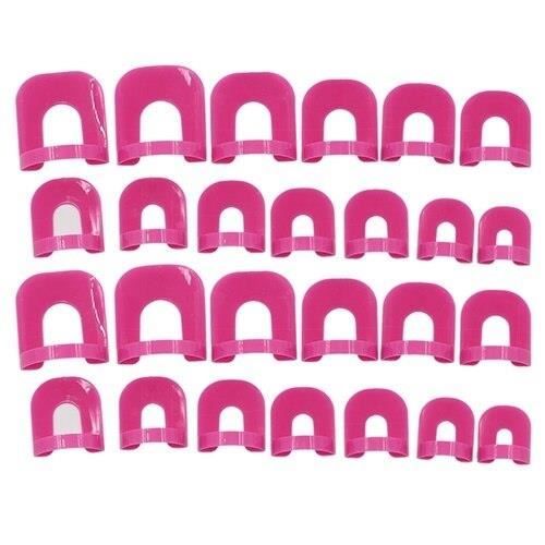 26 pièces-ensemble Rose rouge couleur manucure outils ensemble vernis à ongles bord Anti inondation en plastique modèle W4348