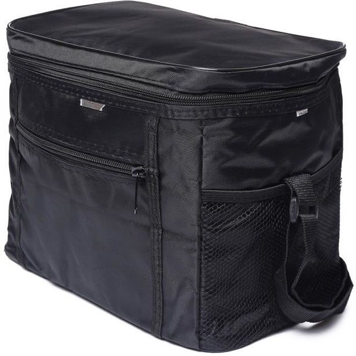 Sac Isotherme Glacière Repas Goûter Déjeuner Pique-nique Voyage Noir