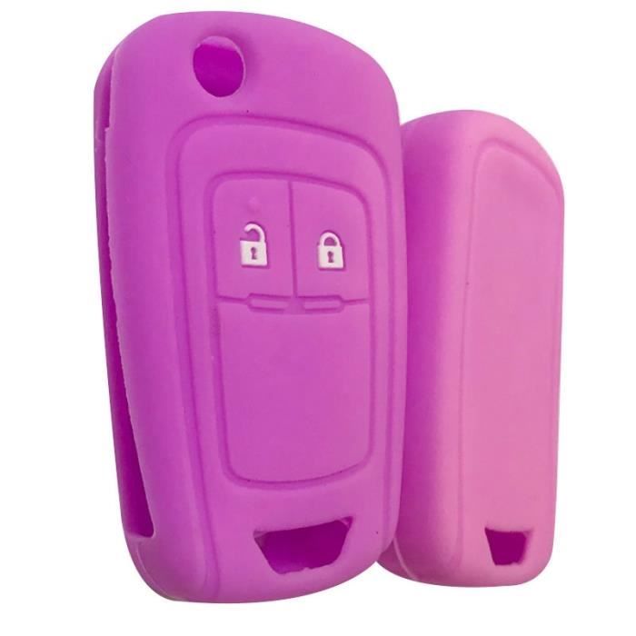 Coque clé,Clé à clé pour Opel Insignia Vauxhall En Silicone, etui à clé pour Buick Regal Lacrosse, Encore Excelle - Type purple