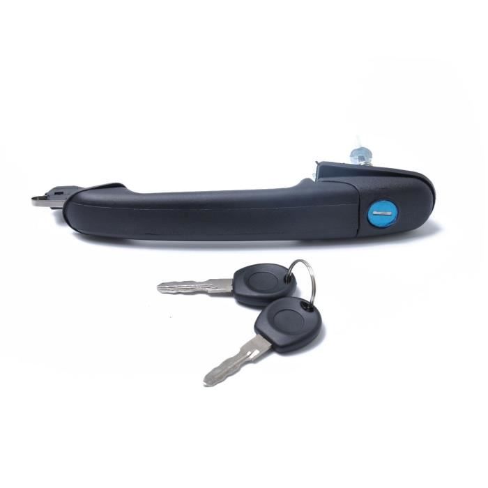 Poignees,Serrure à clé de poignée de porte de voiture Verrouillage frontal à gauche-droite du conducteur avec clés - Type Black