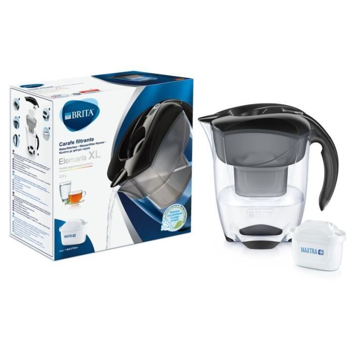BRITA Carafe filtrante ELEMARIS XL Blanc + 1 cartouche de rechange