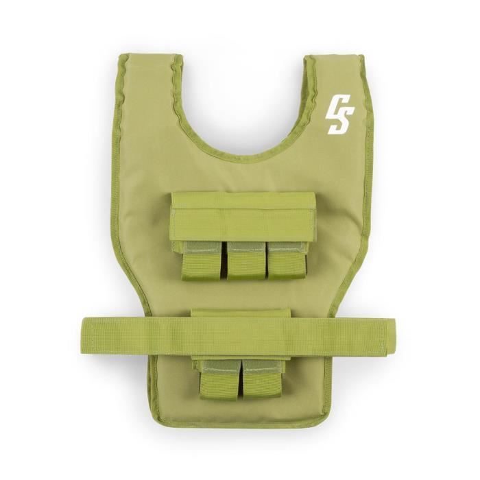 Veste lestée -CAPITAL SPORTS Monstervest - 10 poids individuels amovibles - Nylon -Taille unique - Vert