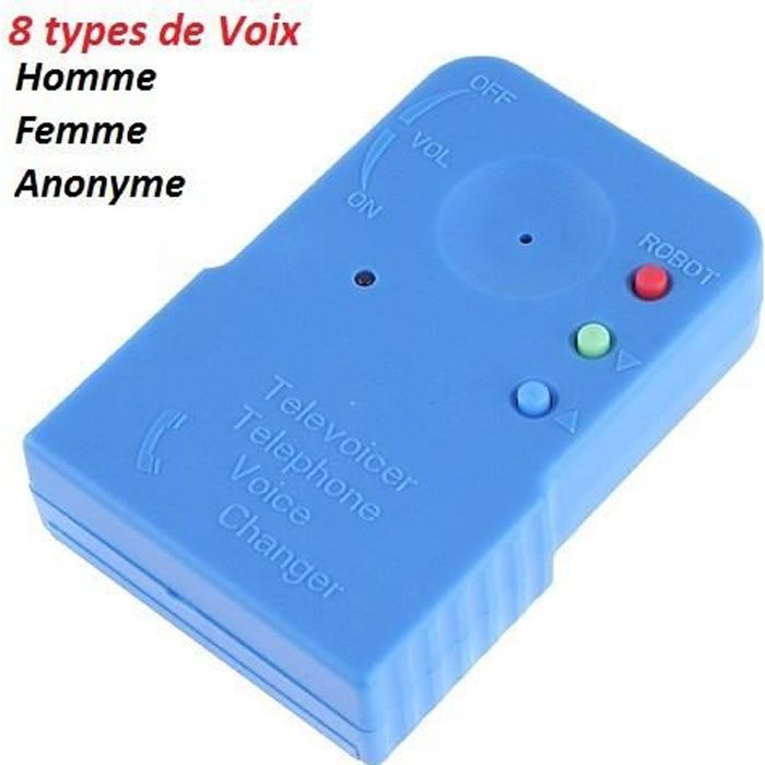 Changeur de voix Téléphone (bleu-rectangle)