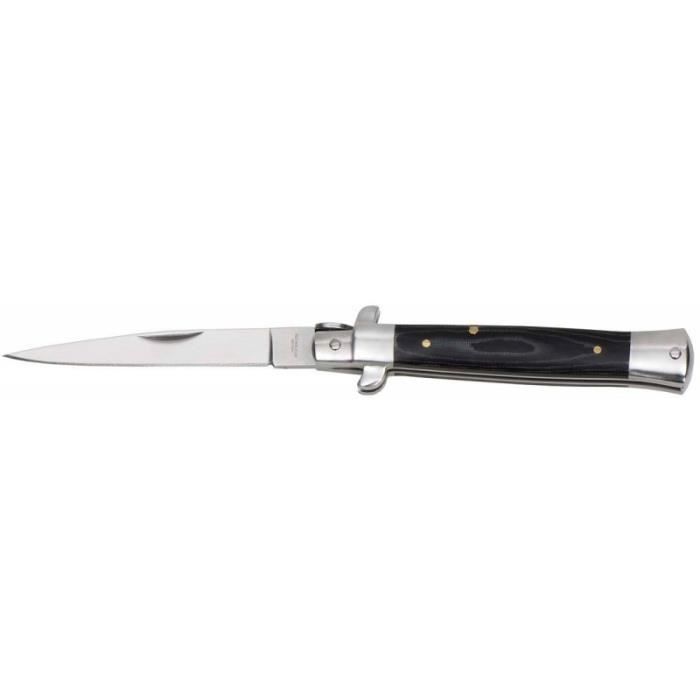 Haller Couteau de Poche petite Stiletto, Micarta, longueur de lame 80 mm