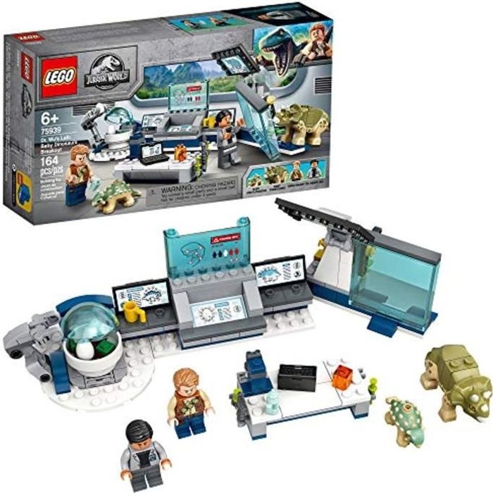 Jeu D'Assemblage PESNN Jurassic World Dr.Wu's Lab: Dinosaurs Breakout 75939 Kit de construction de jouets de dinosaures amusants, av