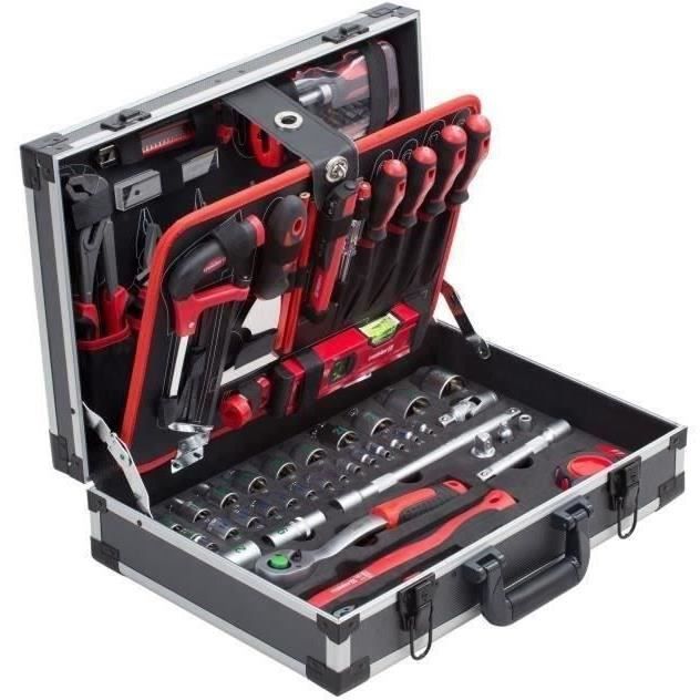 MEISTER Coffret à outils de 131 pieces - Aluminium