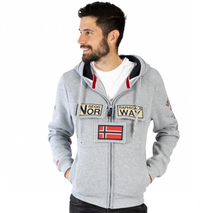 GEOGRAPHICAL NORWAY Sweat NEWGYMCLASS Gris - Homme